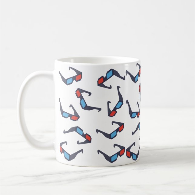 Taza De Café Patrón de lentes 3D (Izquierda)