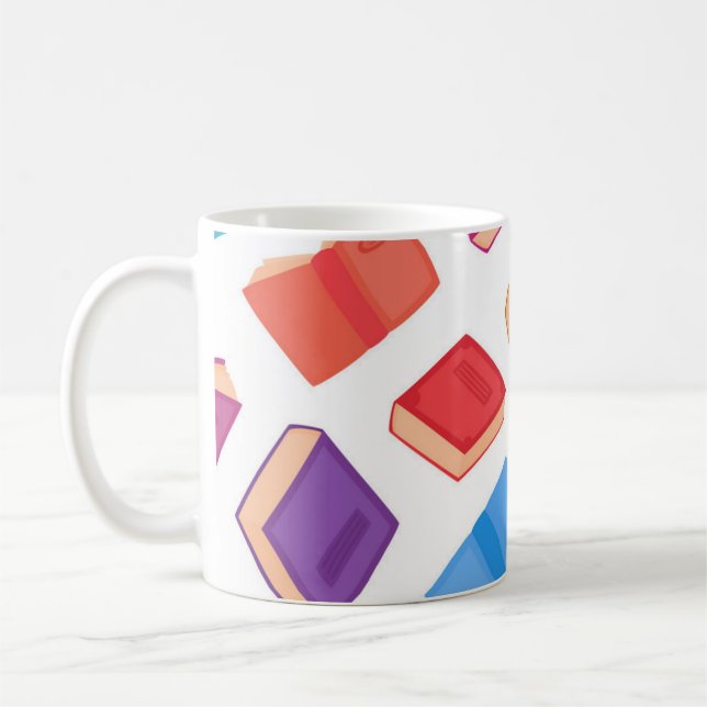 Taza De Café Patrón de libro (Izquierda)