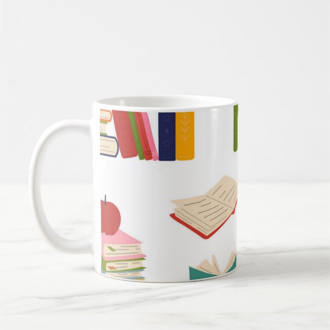 Taza De Café Patrón de libro (Izquierda)