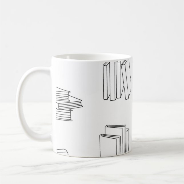 Taza De Café Patrón de libro (Izquierda)
