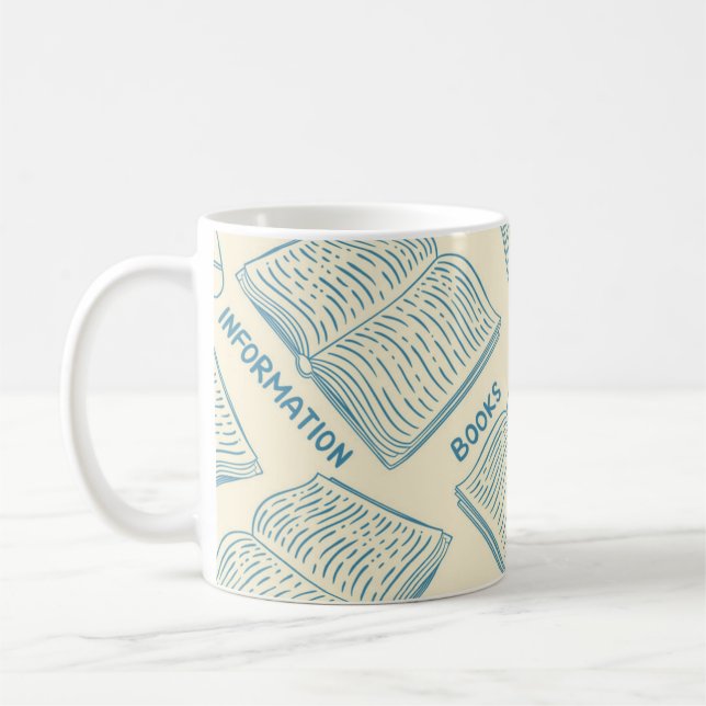 Taza De Café Patrón de libro (Izquierda)