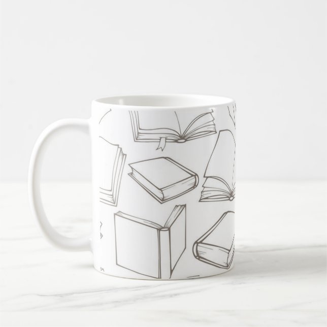 Taza De Café Patrón de libro (Izquierda)