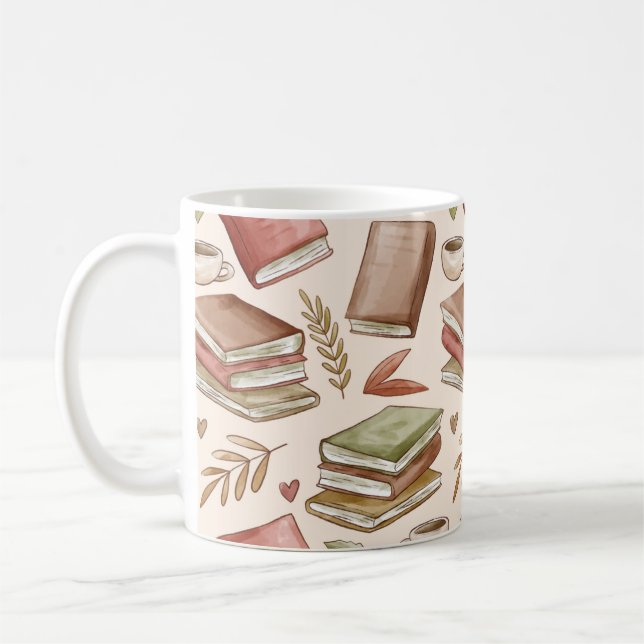Taza De Café Patrón de libro (Izquierda)