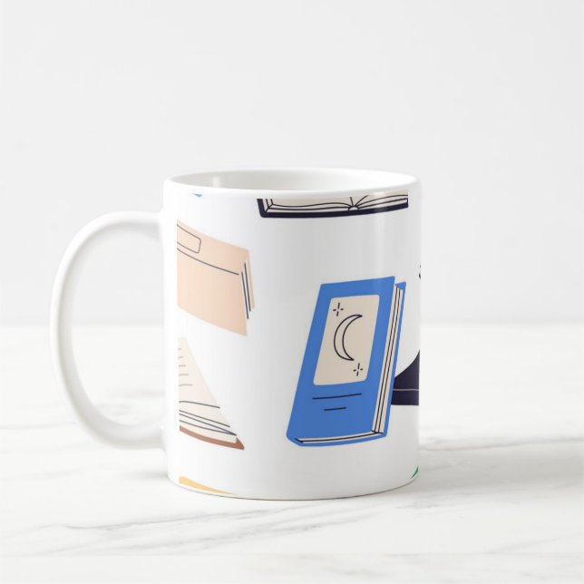 Taza De Café Patrón de libro (Izquierda)