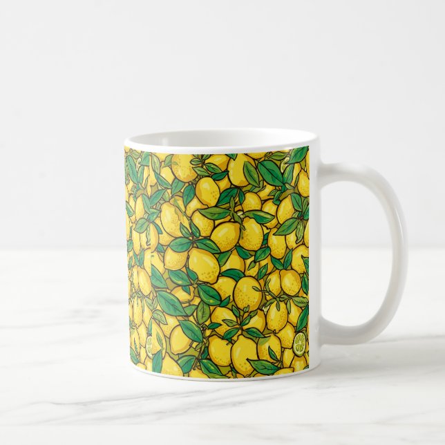 Taza De Café Patrón de limón cítrico fresco (Derecha)