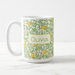 Taza De Café Patrón de limonero botánico vintage