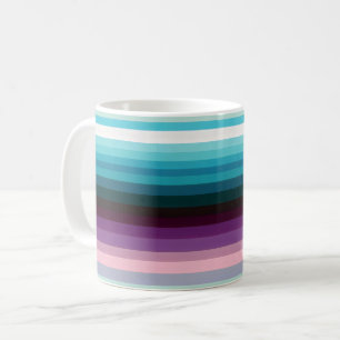 Taza De Café Patrón de línea azul negro morado