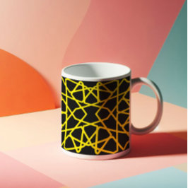 Taza De Café Patrón de líneas abstractas personalizable