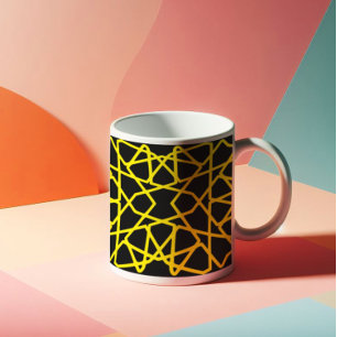 Taza De Café Patrón de líneas abstractas personalizable