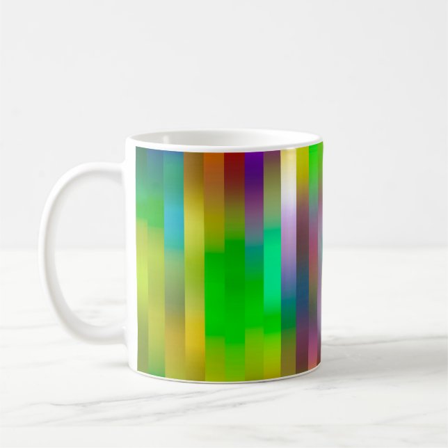 Taza De Café patrón de líneas verticales paralelas simples | ab (Izquierda)