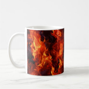 Taza De Café Patrón de llama de fuego