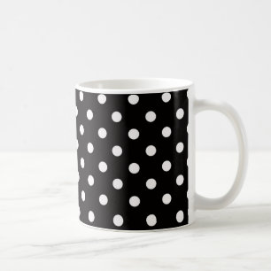 Taza De Café Patrón de lunares en blanco y negro