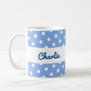 Taza De Café Patrón de lunares rojos, cocina personalizada con 