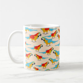 Taza De Café Patrón de macao tropical colorido