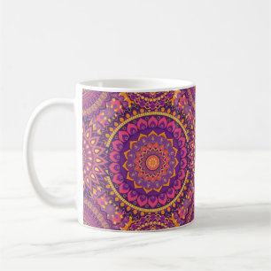 Taza De Café Patrón de Mandala colorido