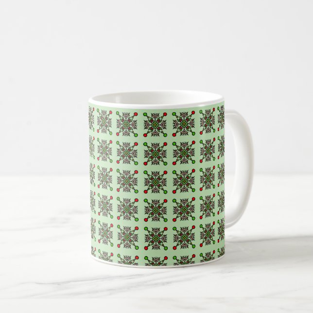Taza De Café Patrón de Mandala Floral (Anverso derecho)