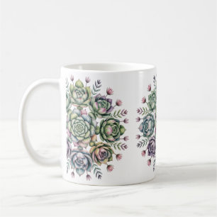 Taza De Café Patrón de mandala suculento