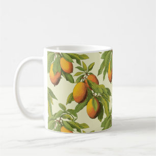 Taza De Café Patrón de mango botánico de vintage Mug cerámico