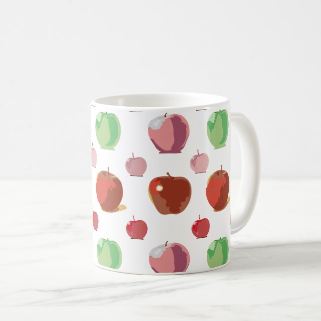 Taza De Café Patrón de manzanas (Anverso derecho)
