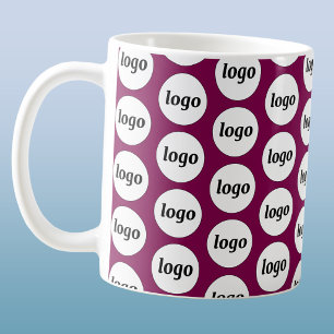 Taza De Café Patrón de marca comercial de logotipo simple de co