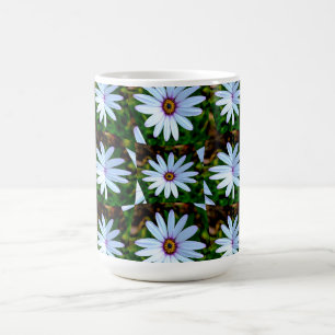 Taza De Café Patrón de margarita blanca