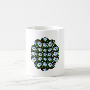 Taza De Café Patrón de margarita blanca