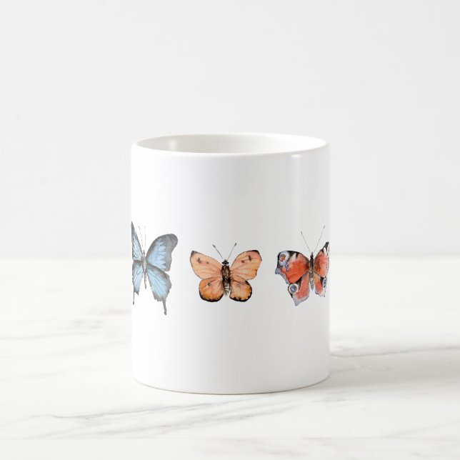 Taza De Café Patrón de mariposa (Centro)