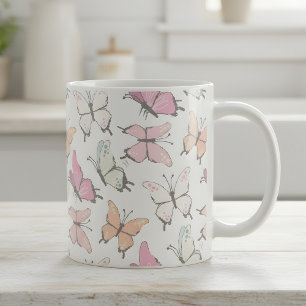 Taza De Café Patrón de mariposa