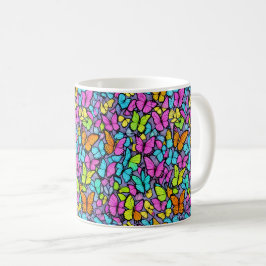 Taza De Café Patrón de mariposa colorida