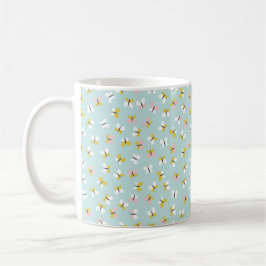 Taza De Café Patrón De Mariposa Y Floral