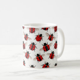 Taza De Café Patrón de mariquita