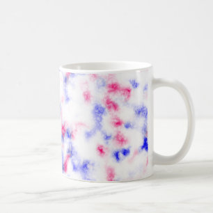 Taza De Café Patrón de mármol azul rosa y blanco