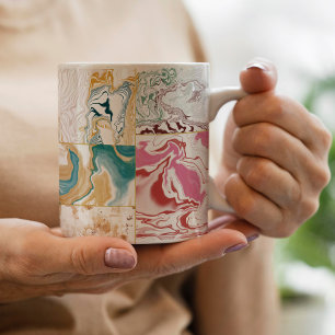 Taza De Café Patrón de mármol colorido