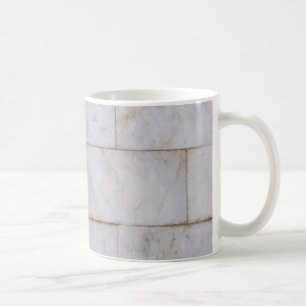 Taza De Café Patrón de mármol Piedra gris de cerámica blanca y 