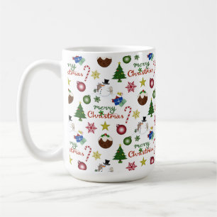 Taza De Café Patrón de mezcla de Ilustracion de navidades