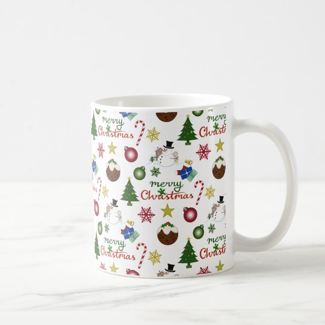 Taza De Café Patrón de mezcla de Ilustracion de navidades (Derecha)