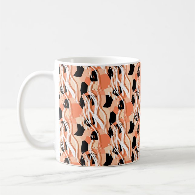 Taza De Café Patrón de moda abstracto sin inconvenientes con du (Izquierda)