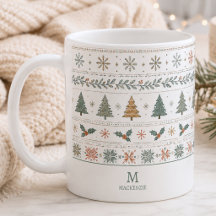 Patrón de Monograma de Vacaciones de Navidad