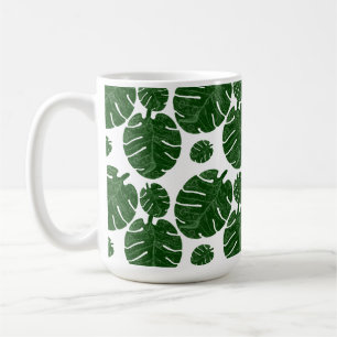 Taza De Café patrón de Monstera