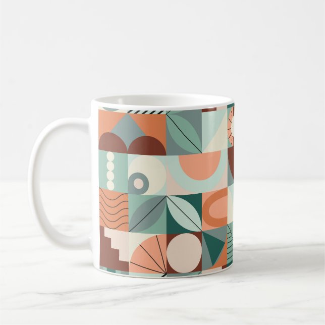 Taza De Café Patrón de mosaico abstracto, geométrico y sin sold (Izquierda)