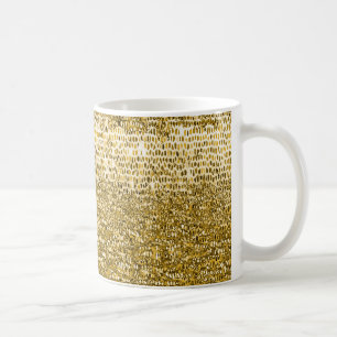 Taza De Café Patrón de mosaico dorado