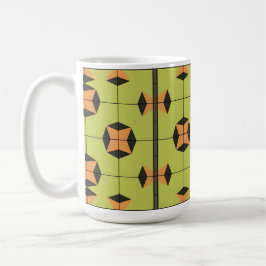 Taza De Café Patrón de mosaico geométrico con colores brillante