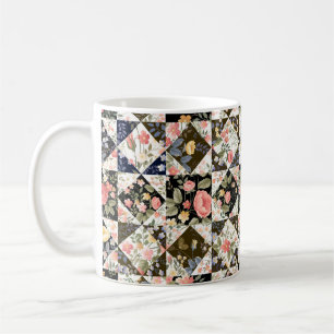Taza De Café patrón de mosaico transparente con flores