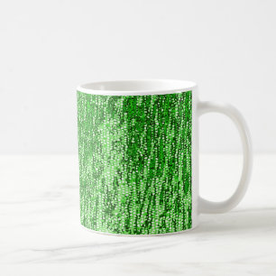 Taza De Café Patrón de mosaico verde