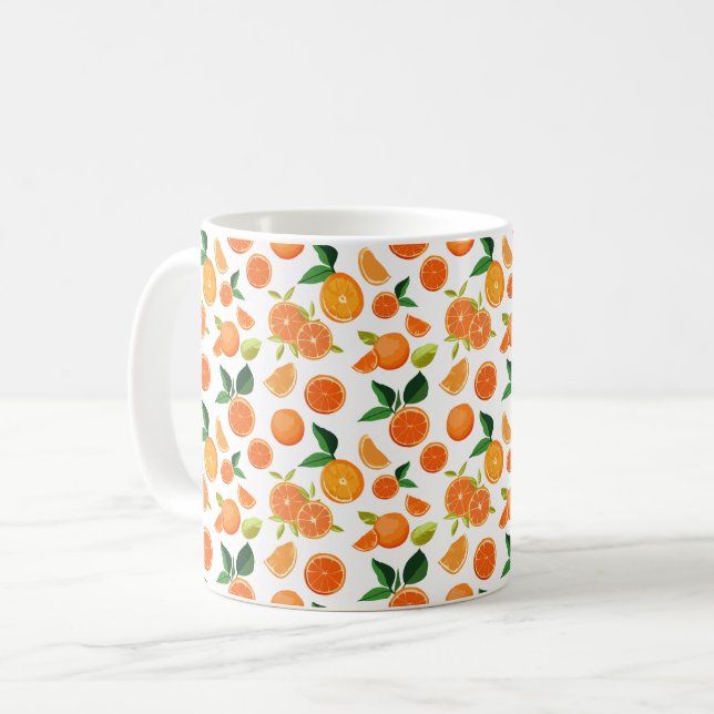 Taza De Café patrón de naranjas (Anverso izquierdo)