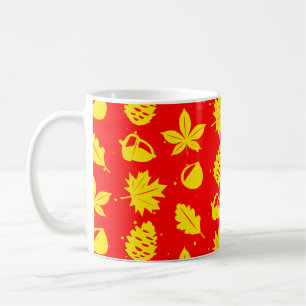 Taza De Café Patrón de naturaleza gráfica colorida