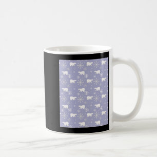Taza De Café Patrón de Navidad con osos Lar y copos de nieve _1