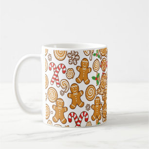 Taza De Café Patrón de Navidad de Galletas de Jengibre