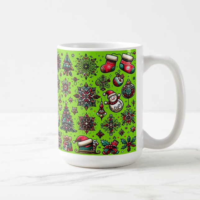 Taza De Café Patrón de navidades (Derecha)