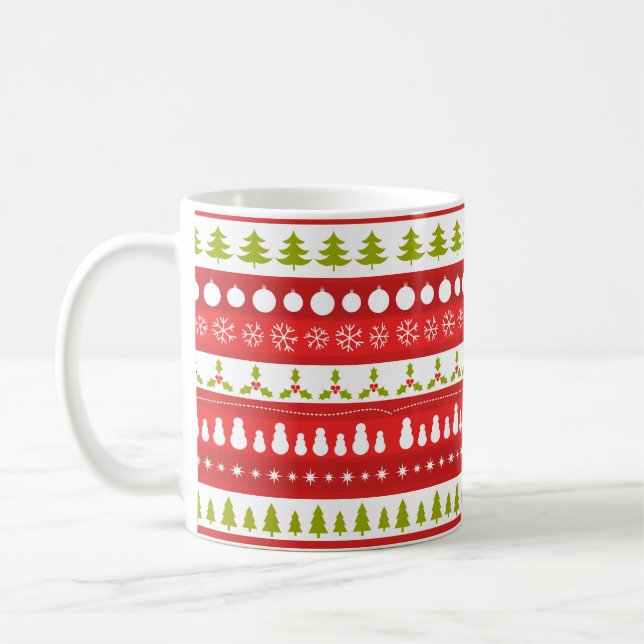 Taza De Café patrón de navidades (Izquierda)